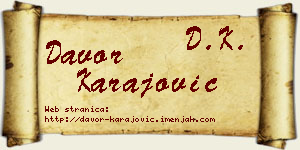Davor Karajović vizit kartica